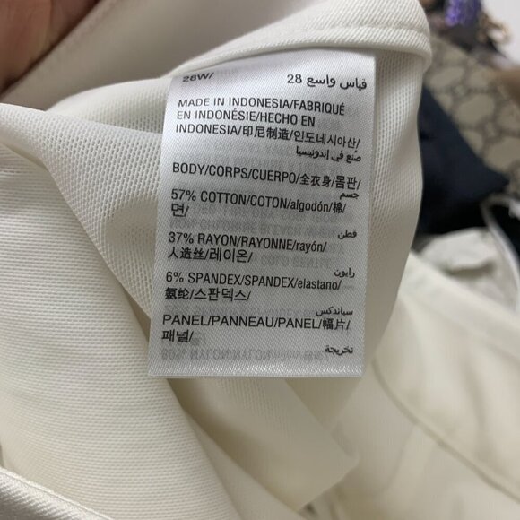 Charter Club Newport Tummy Slim Leg Crop Pant 28W in White - Picture 5 of 12